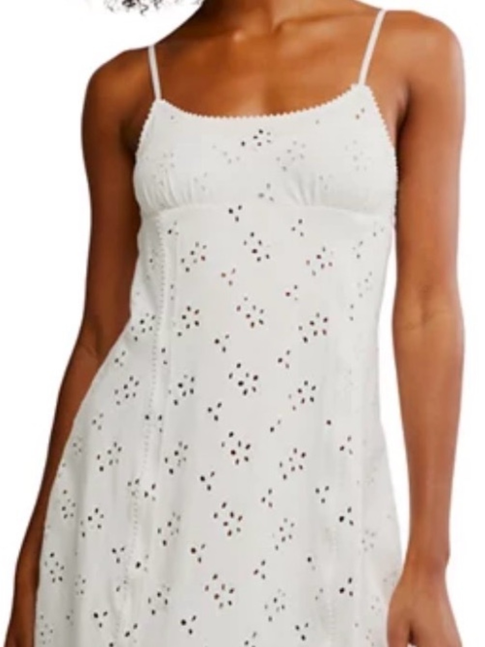 Free People White Free People Full Bloom Mini Slip cotton dress